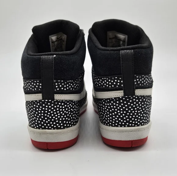 Nike Force Womens Dunk Sky Hi Black White Polka Hidden Wedge Shoes Women Size 9 - Picture 7 of 10